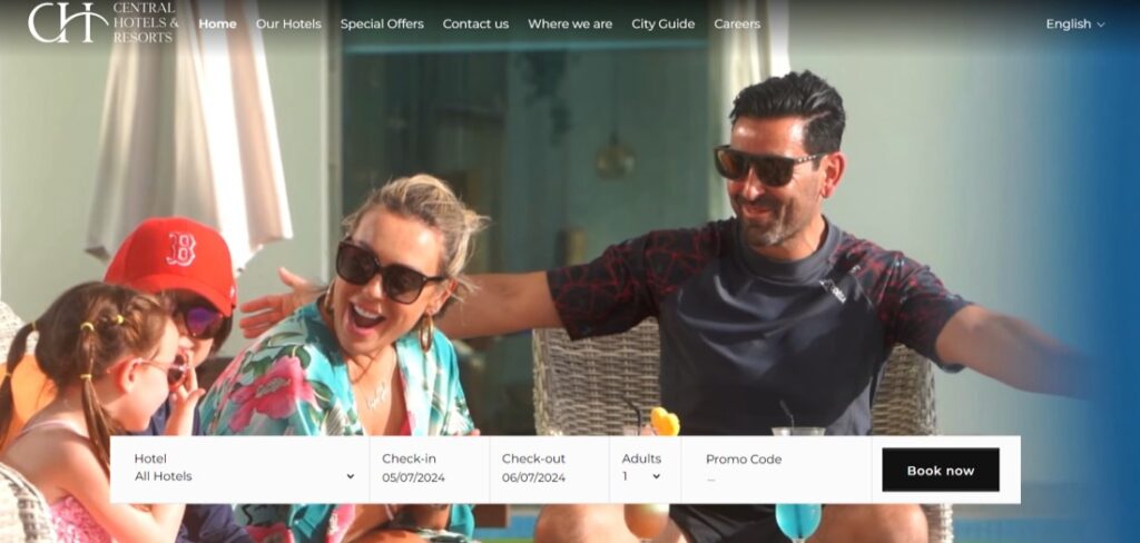 Central Hotels & Resorts Unveils New Website